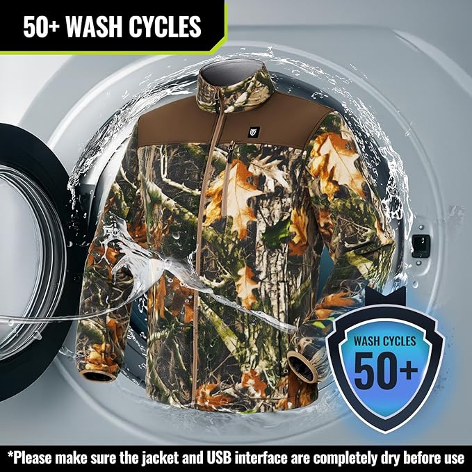 Avorlyn™ Men's Heated Fleece Jacket with Rechargeable Battery Pack