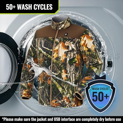 Avorlyn™ Men's Heated Fleece Jacket with Rechargeable Battery Pack