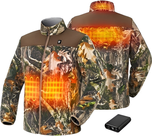 Avorlyn™ Men's Heated Fleece Jacket with Rechargeable Battery Pack